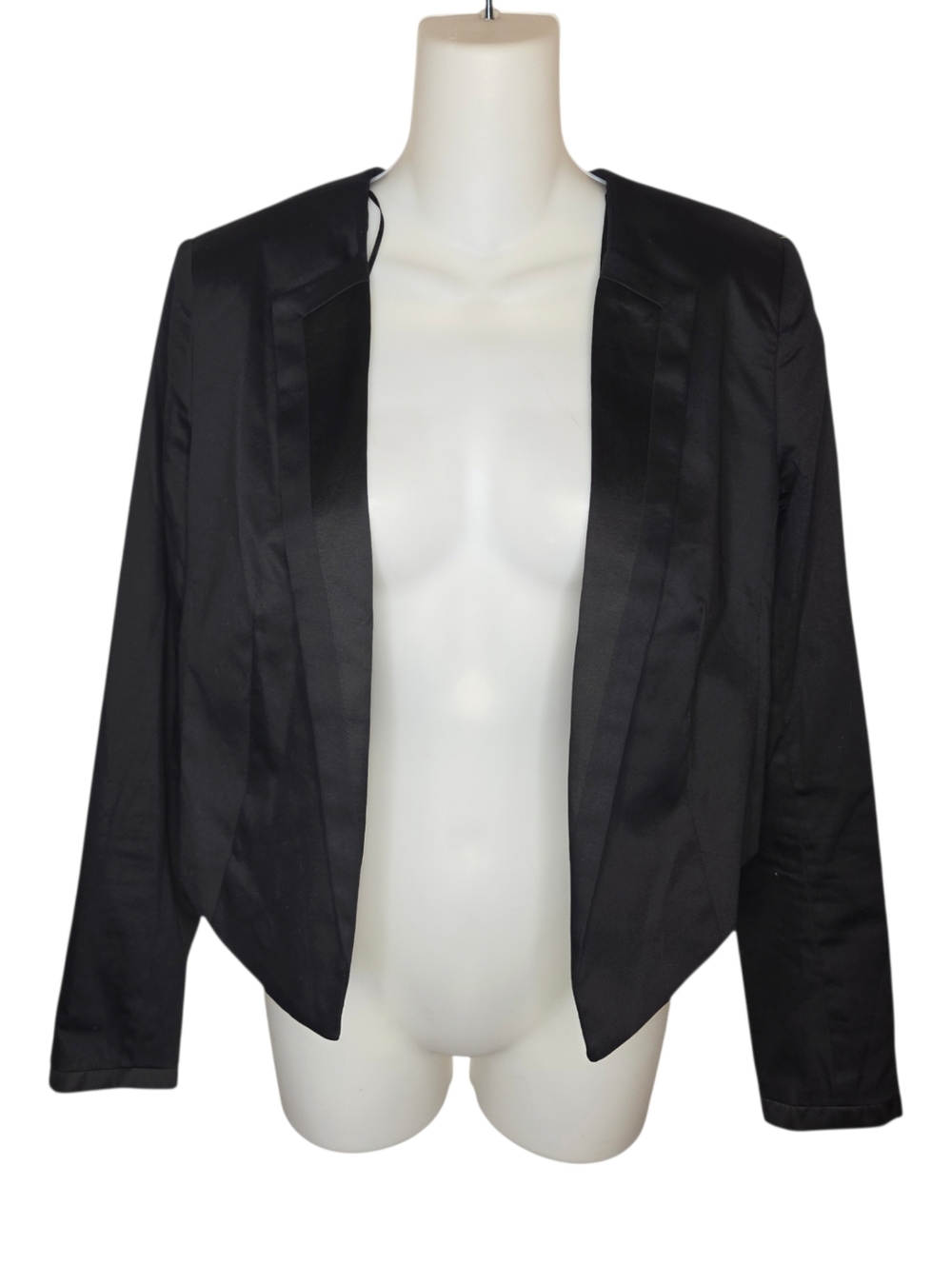 Kate Young for Target Black Cropped Blazer Jacket with Leopard Print Lining, Siz